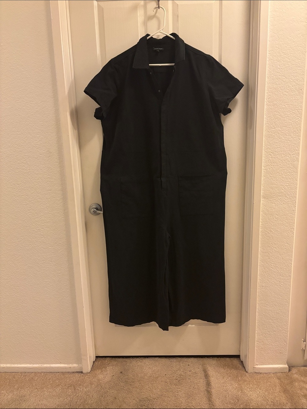Universal Standard Black Short-Sleeve Jumpsuit